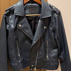 Blank NYC Midnight Black Leather Jacket